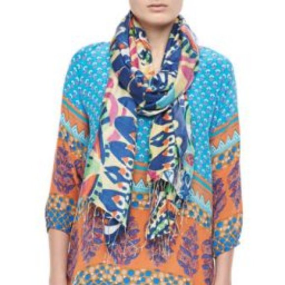 Tolani Chandra Long Printed Silk Tunic - Picture 2 of 5